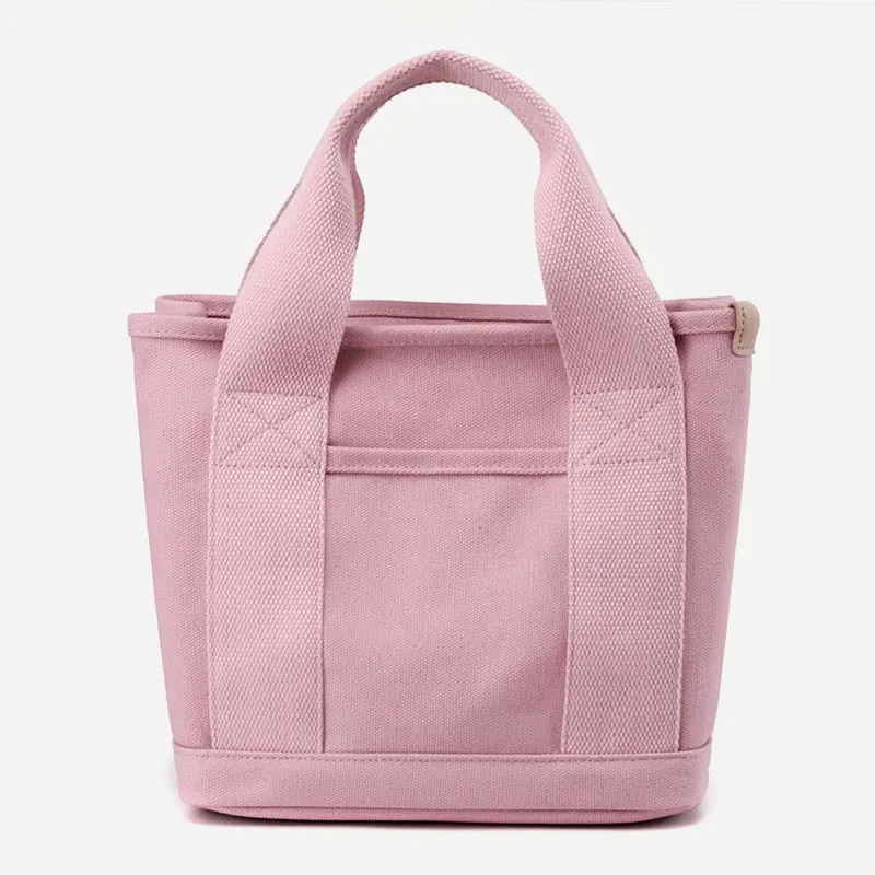 Multi-Pocket Handbag for Women Casual Canvas Tote Bag Daily Purse