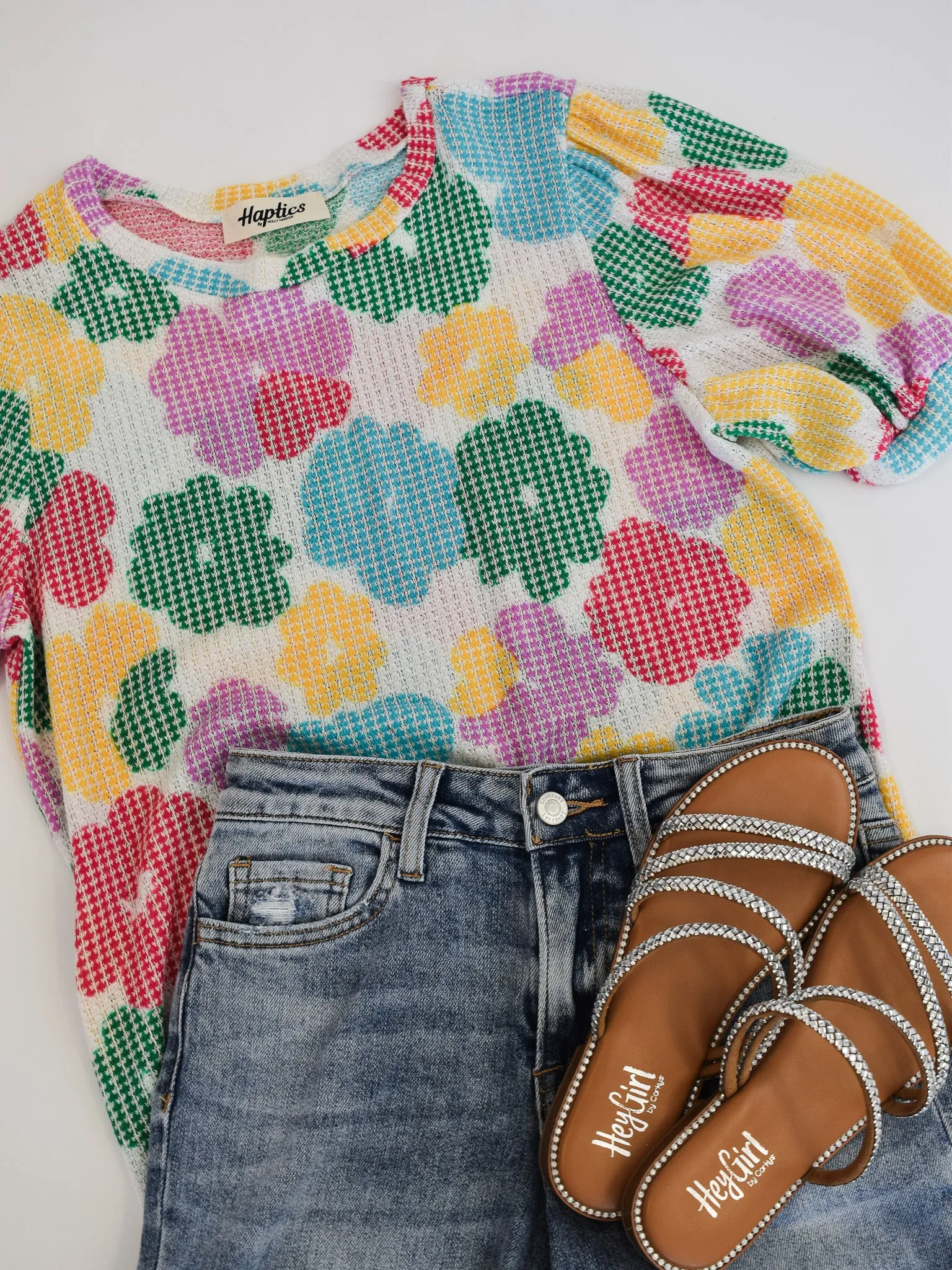 My Own Journey Floral Knit Top