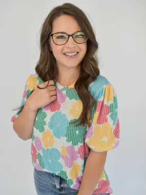 My Own Journey Floral Knit Top