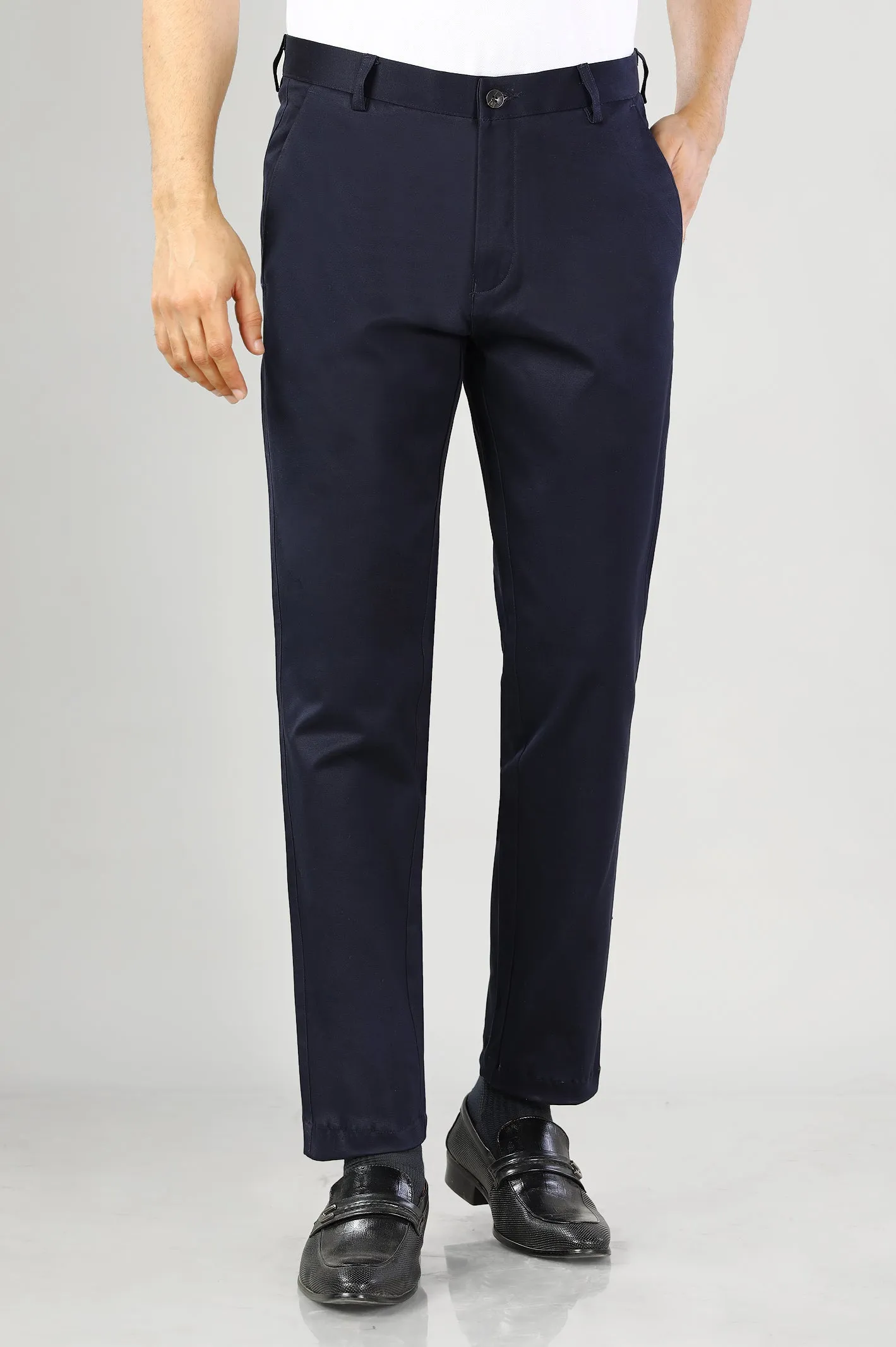 Navy Blue Smart Fit Cotton Chino