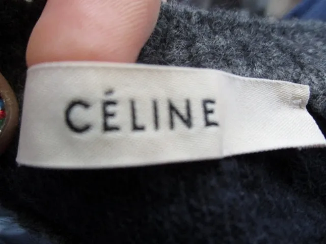 NEW CELINE CASHMERE Wool Mohair TARTAN Sweater S GREEN Womens PLAID