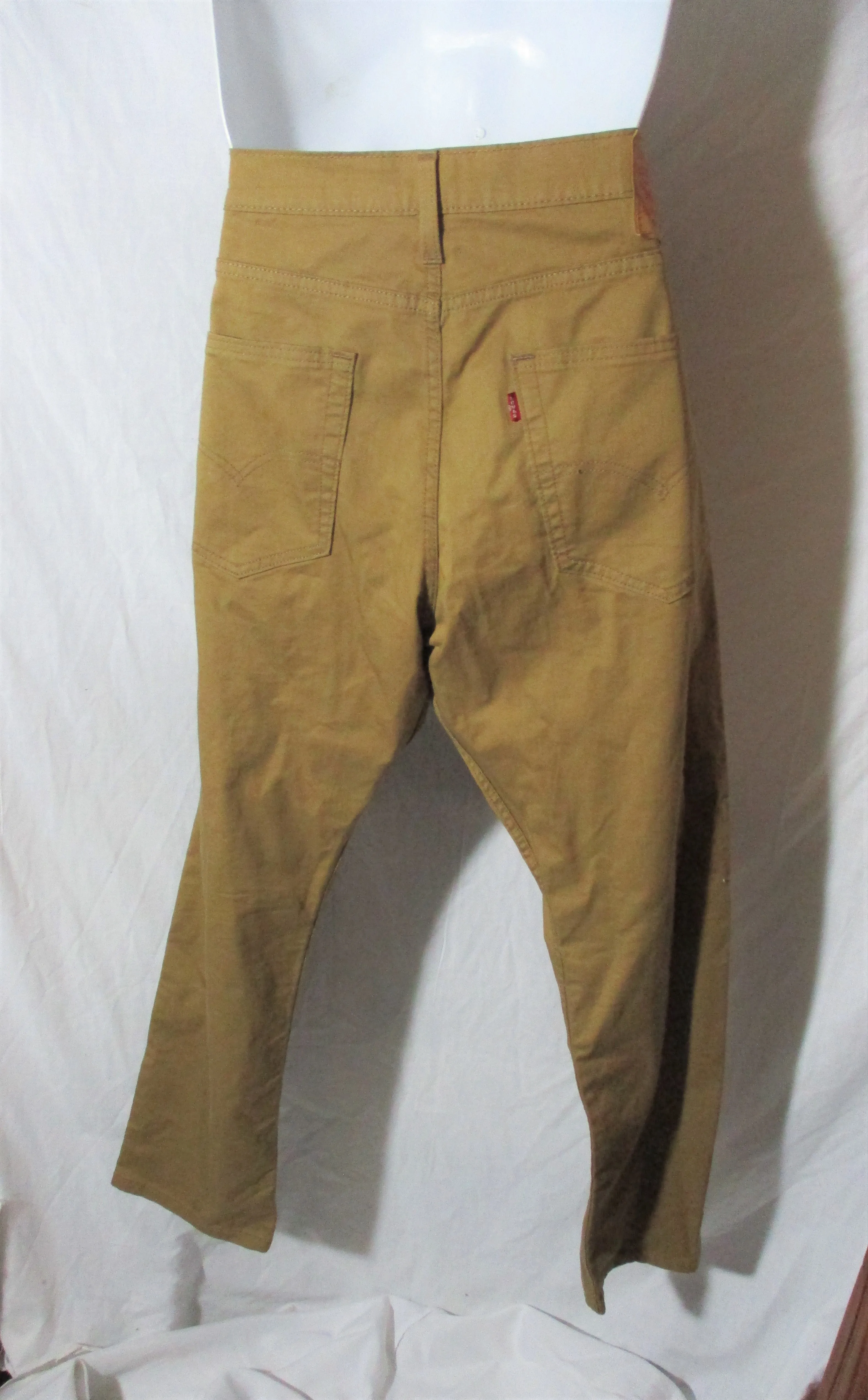 NEW LEVI'S JEANS 502 Regular Taper Fit Denim Dungarees PANTS TAN GOLD 36X30
