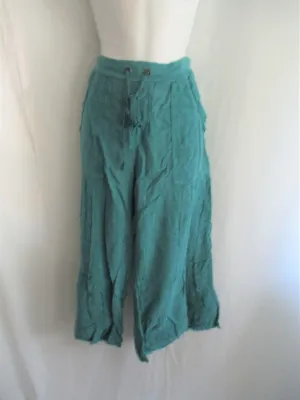NEW WEARABLES 100% Cotton GAUZY BEACH Pant  S  BLUE Summer