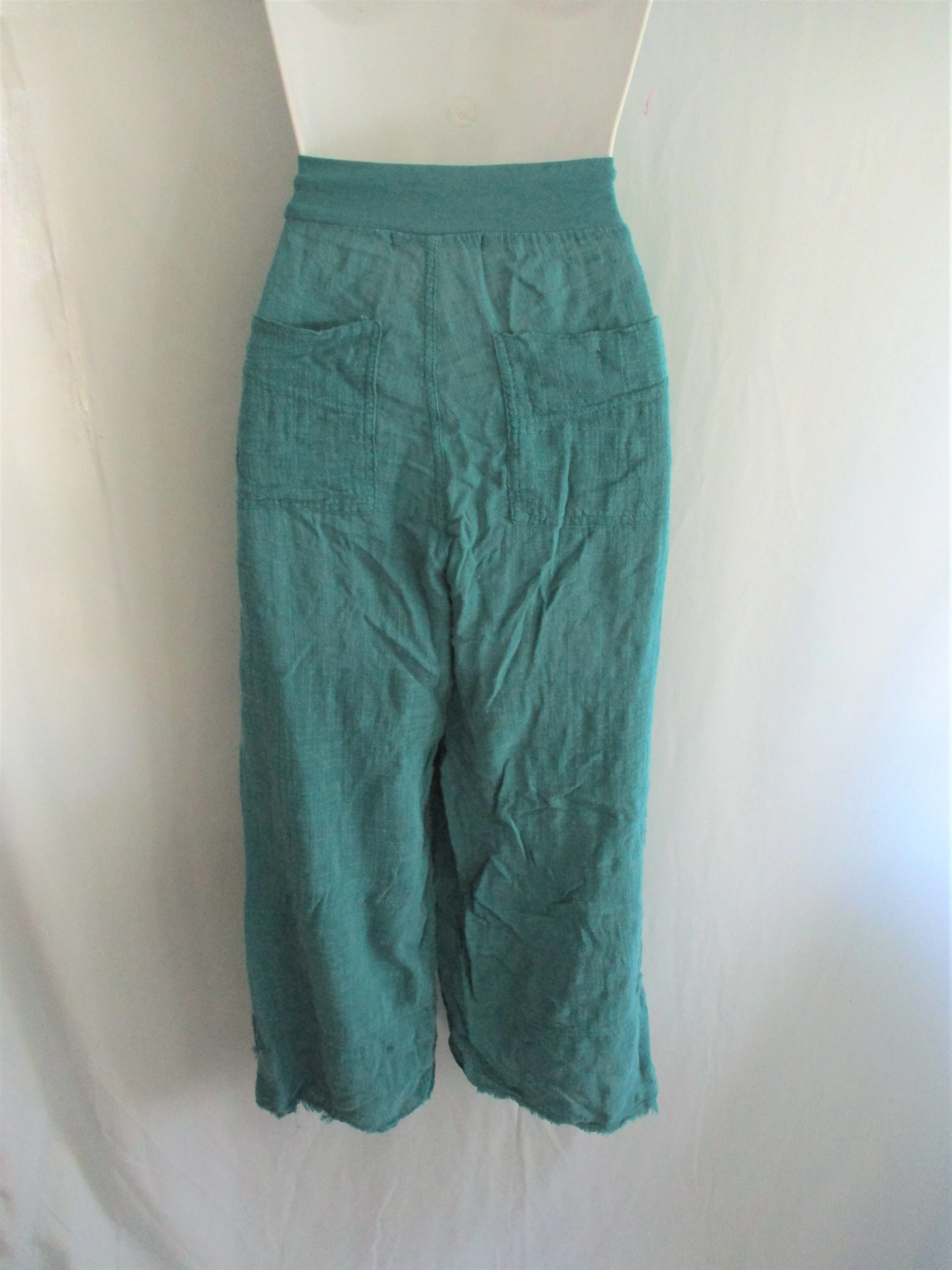 NEW WEARABLES 100% Cotton GAUZY BEACH Pant  S  BLUE Summer