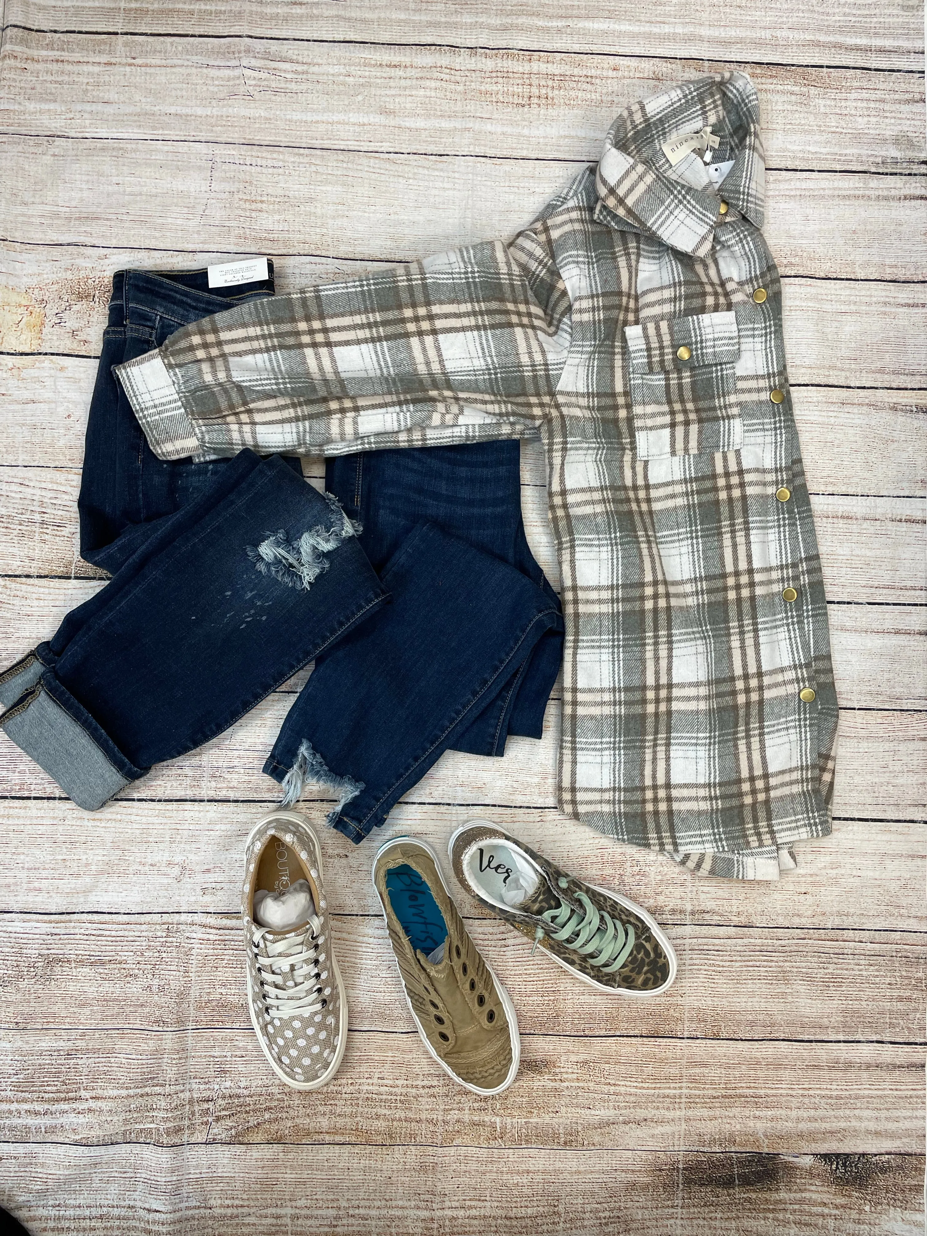 Ninexis Soft Plaid Flannel Shacket