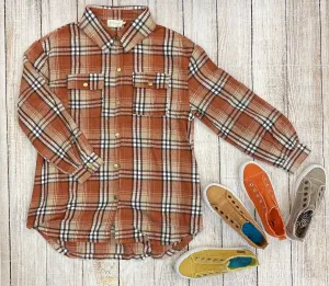 Ninexis Soft Plaid Flannel Shacket