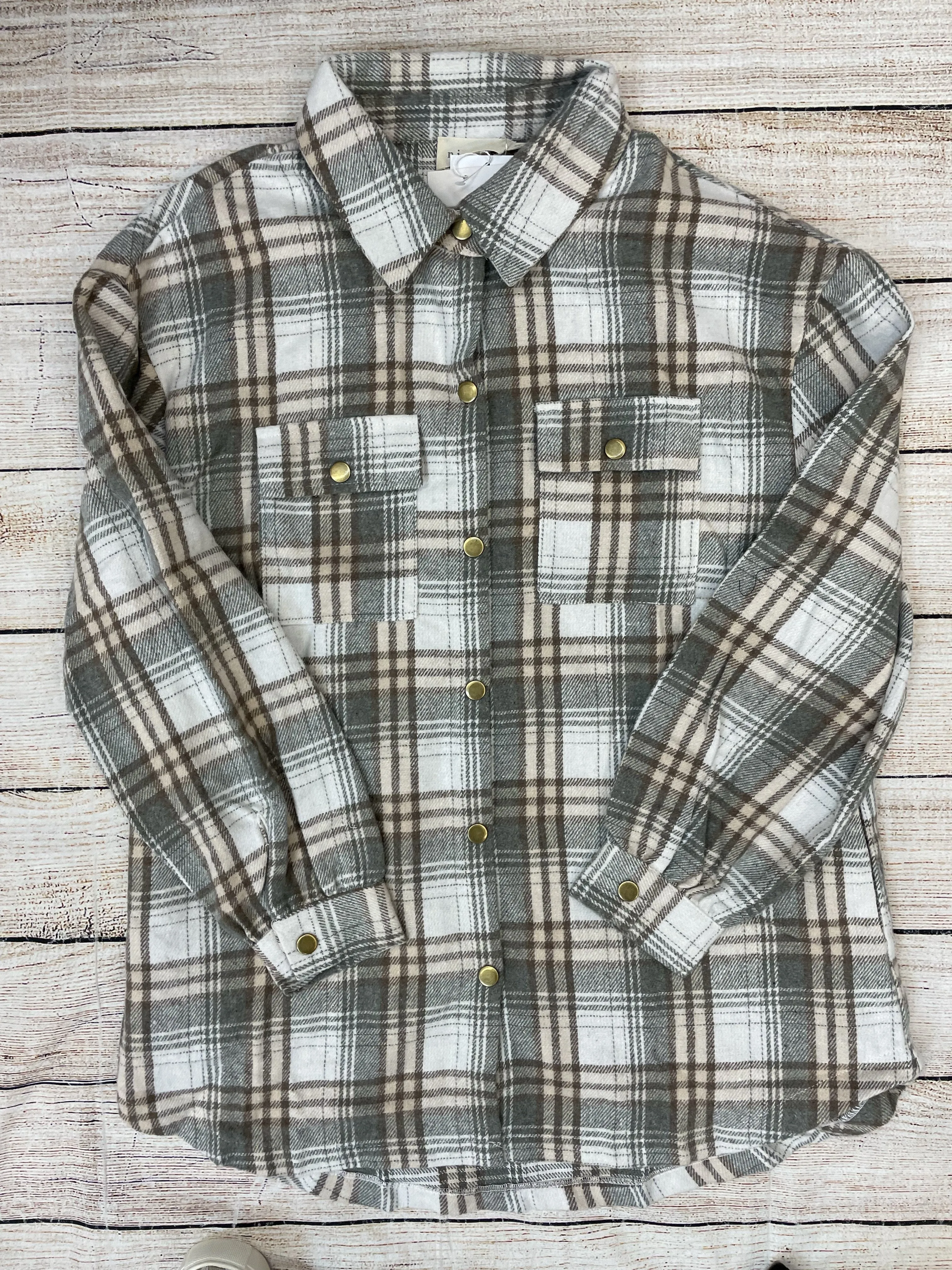 Ninexis Soft Plaid Flannel Shacket