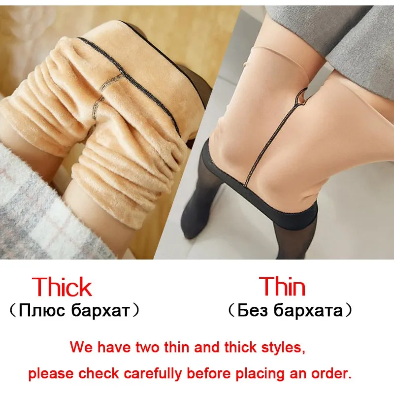 NORMOV Winter Warm Pantyhose Women Super Elastic Black Slim Pantyhose