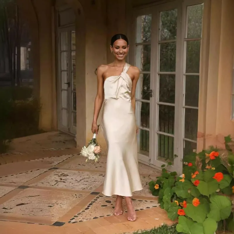 Pale Pink Elegant Backless Maxi Shoulder Camisole Dress