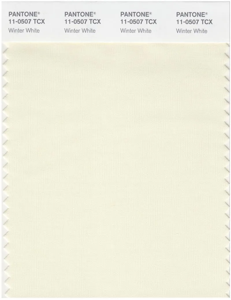 Pantone Smart 11-0507 TCX Color Swatch Card | Winter White