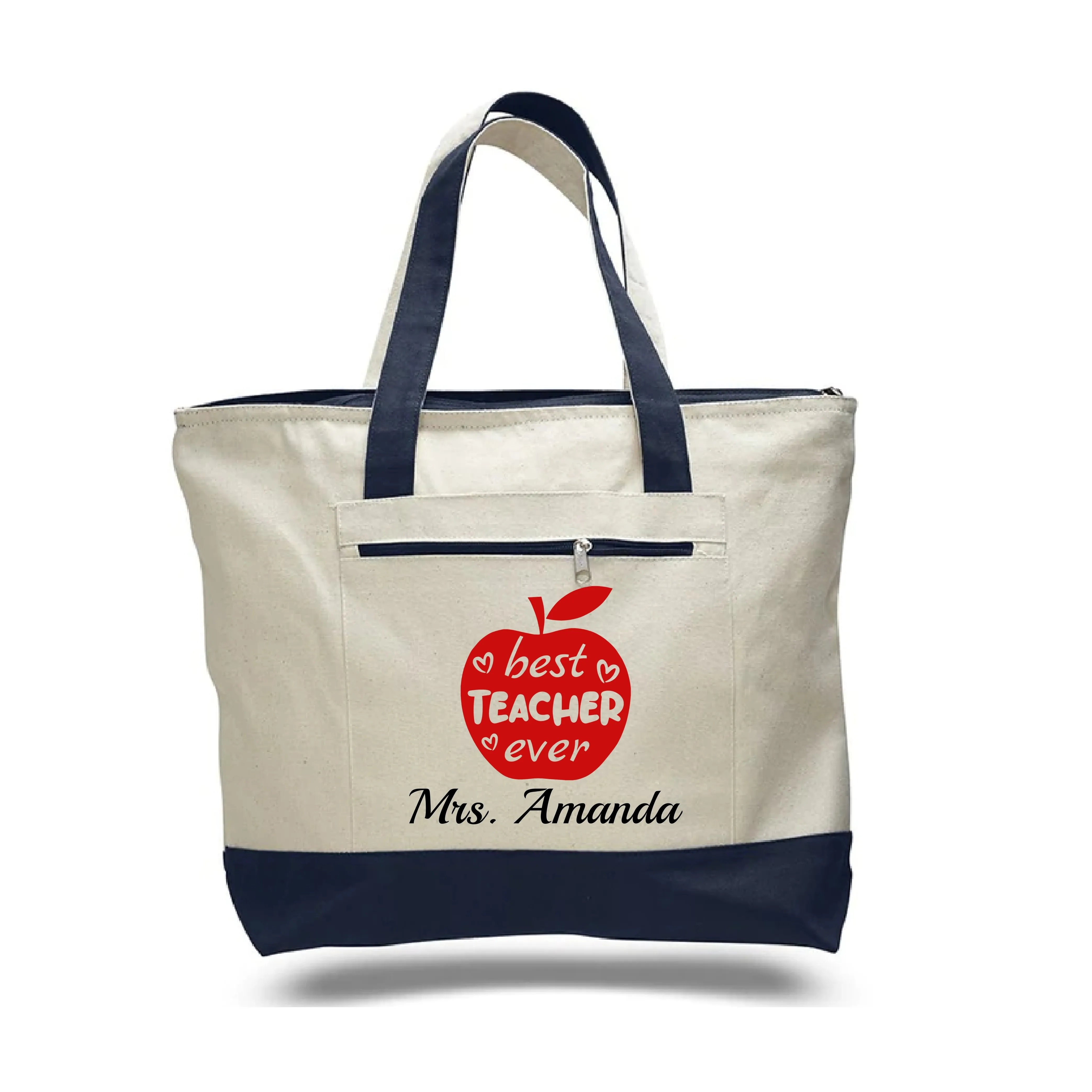 Personalized Teacher Canvas Tote Bags TB03