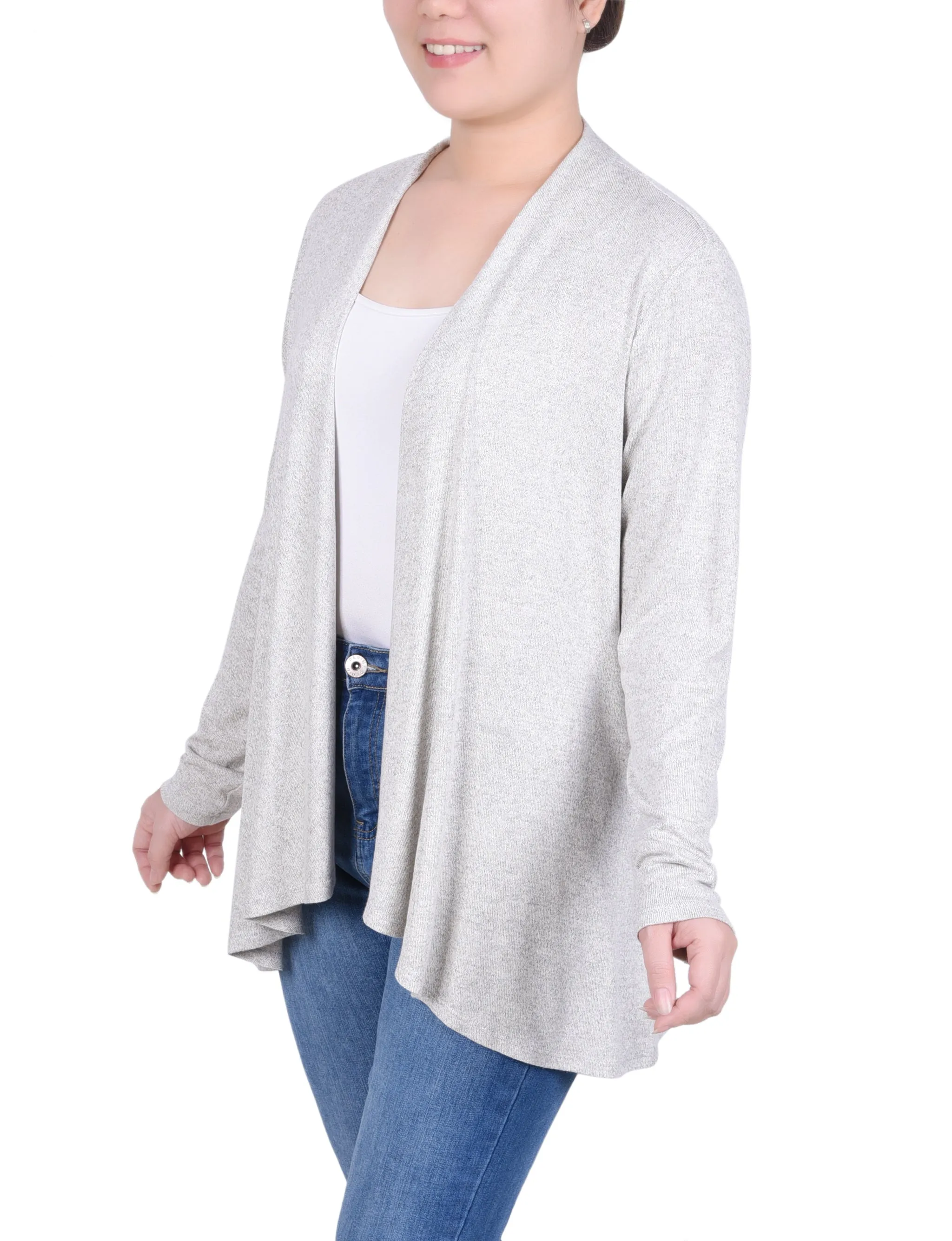Petite Long Sleeve Swing Cardigan