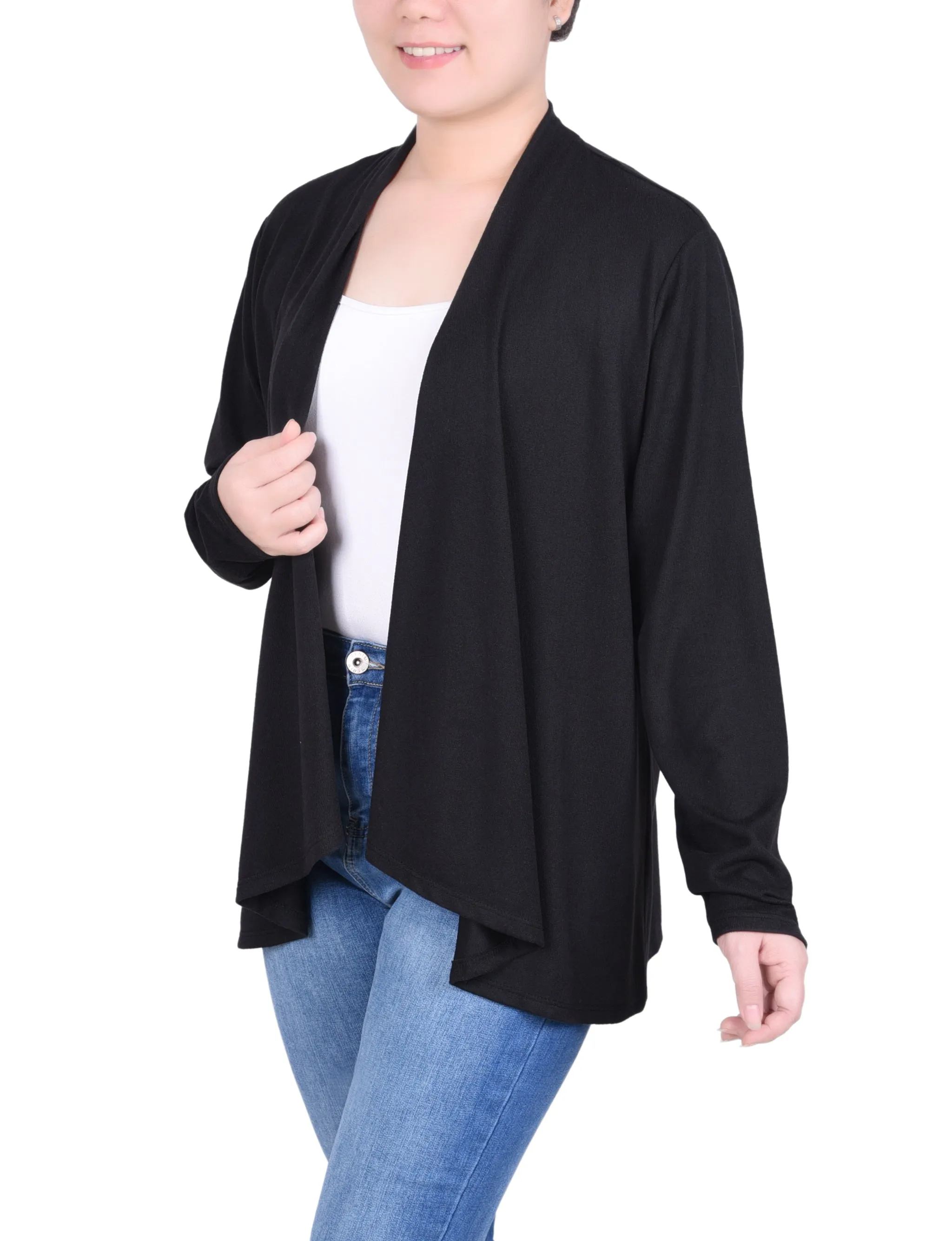 Petite Long Sleeve Swing Cardigan