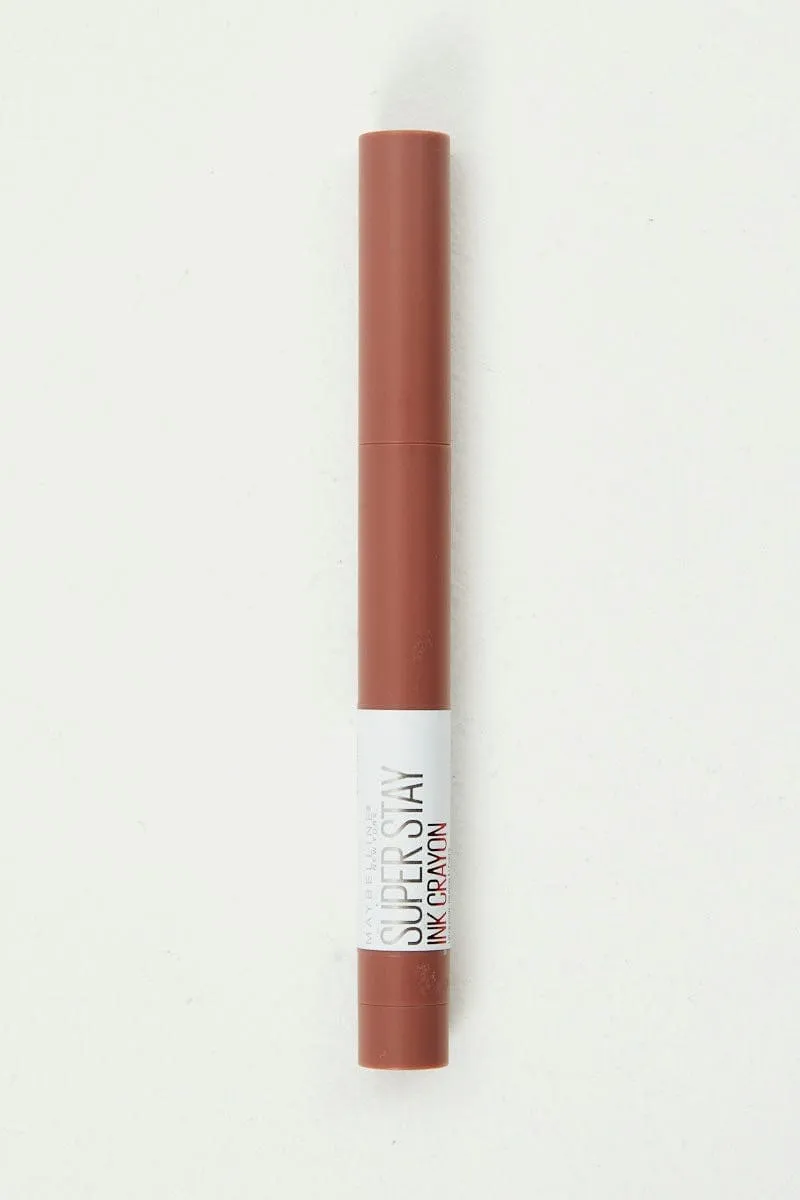 Pink Maybelline Superstay Ink Crayon Lipstick