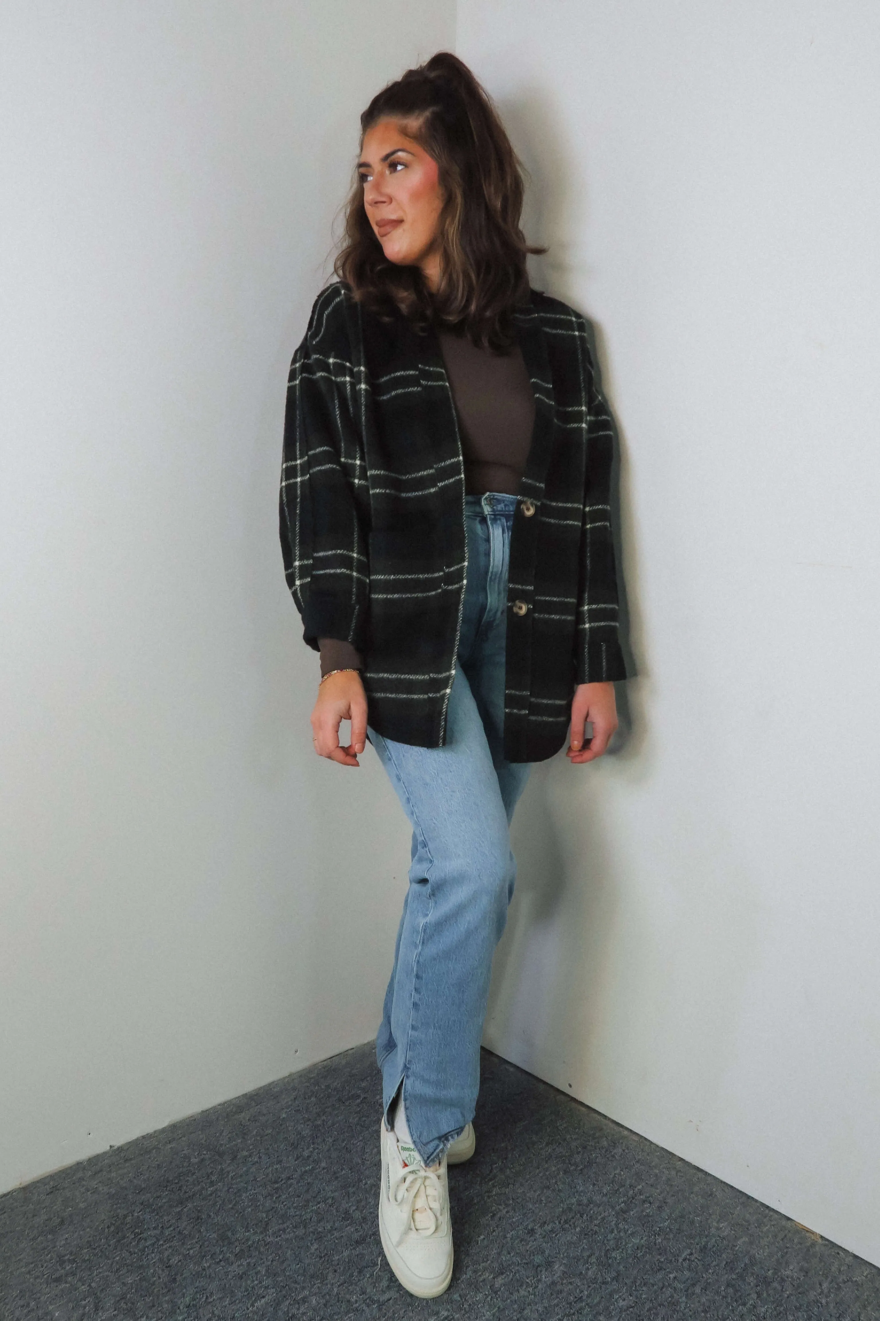 Plaid Cardigan Shacket