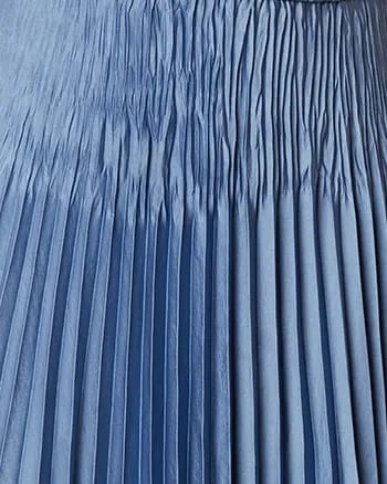Pleated Slip Dress | BLUE