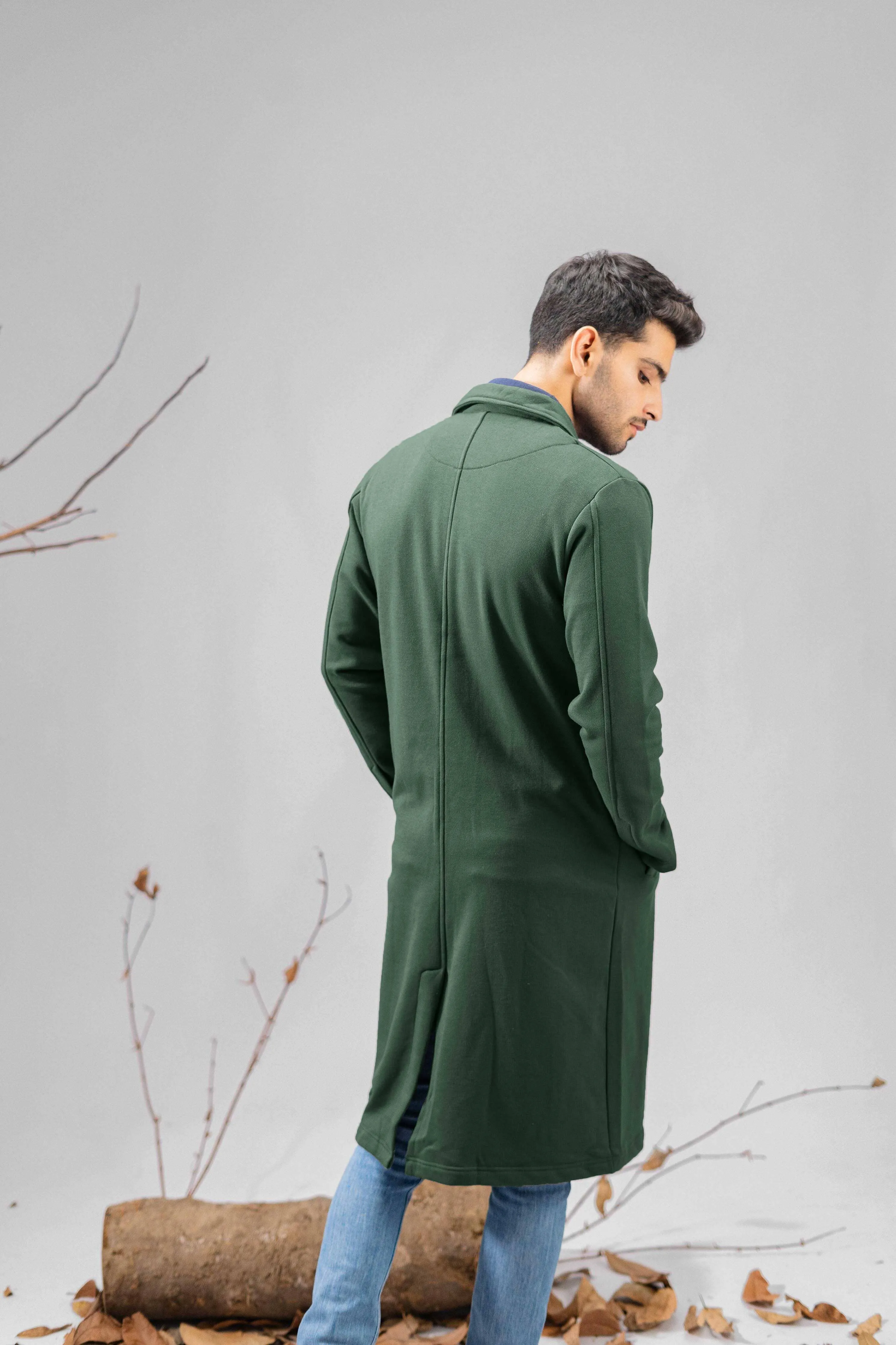 Polo Republica Men's Winter Fleece Long Coat