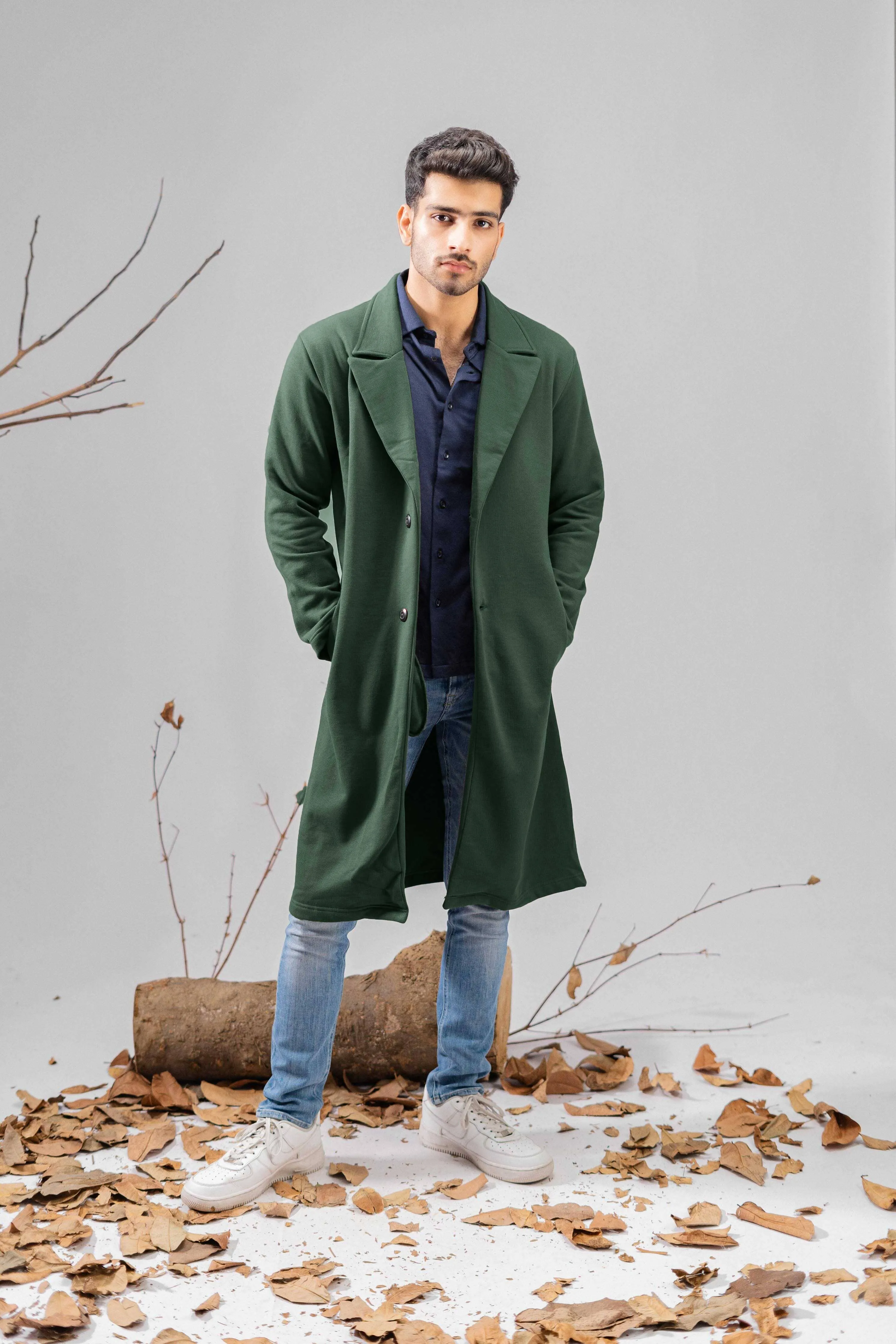 Polo Republica Men's Winter Fleece Long Coat