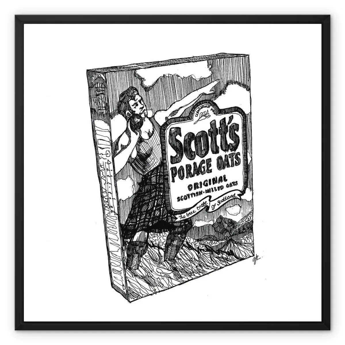 Porridge Framed Canvas