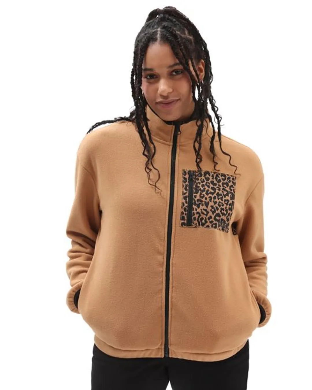 Quinn Mock Zip Fleece - Chipmunk