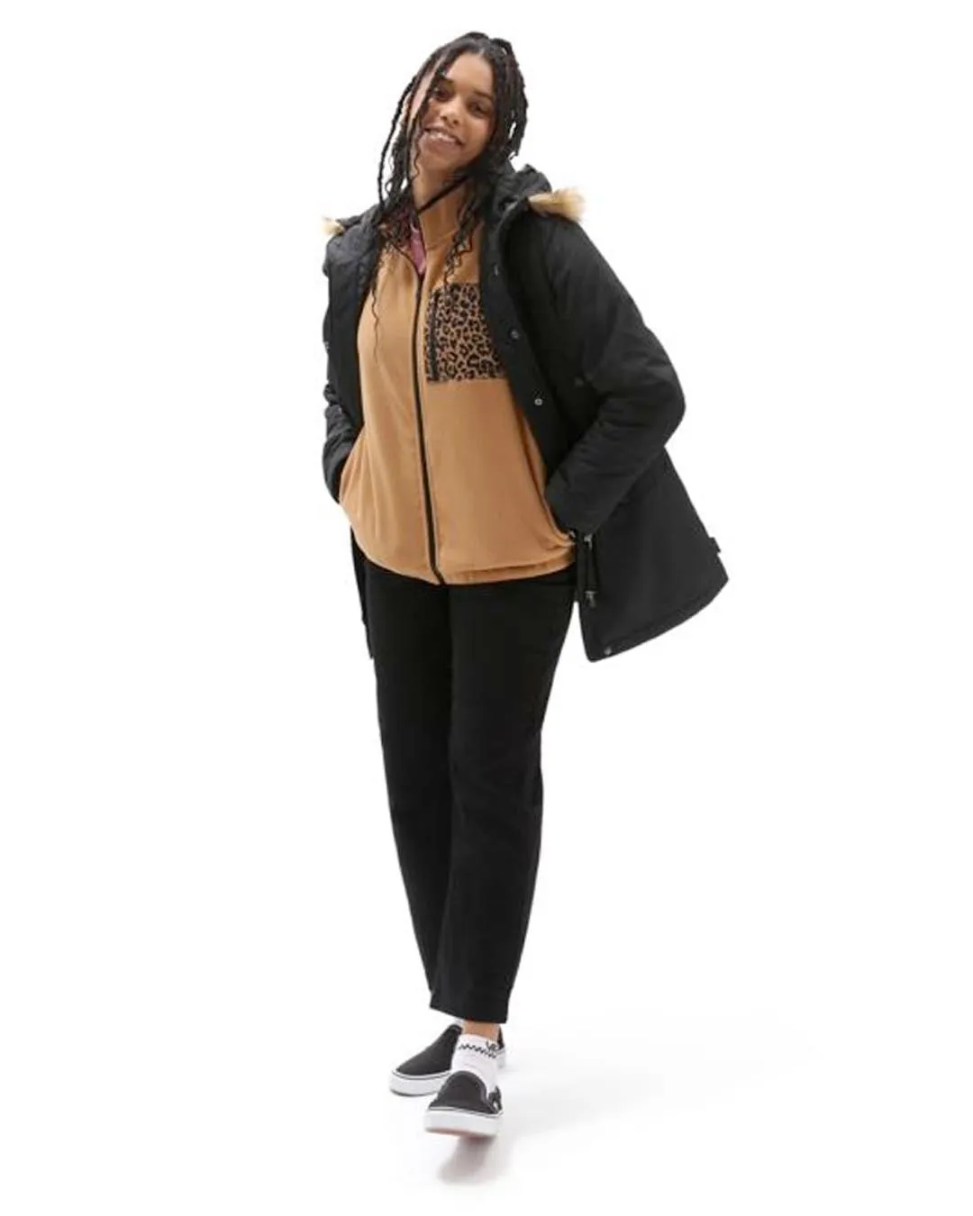 Quinn Mock Zip Fleece - Chipmunk