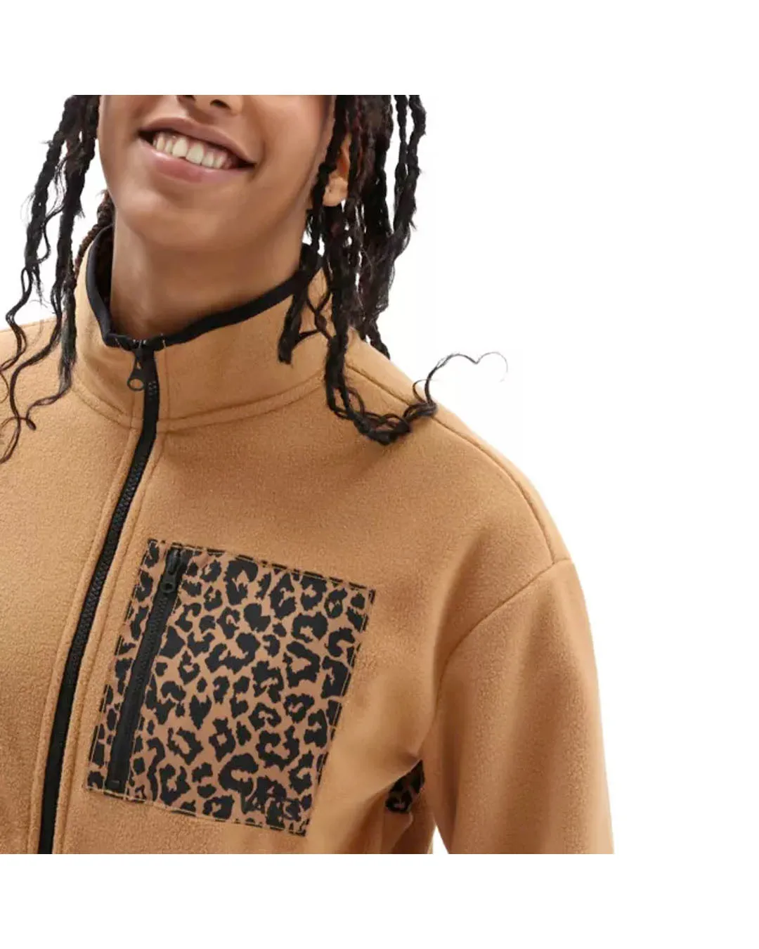 Quinn Mock Zip Fleece - Chipmunk