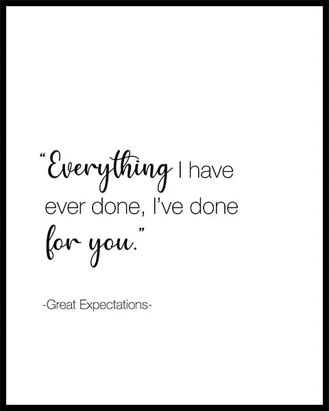 "I've done For You" Printed Love Quote