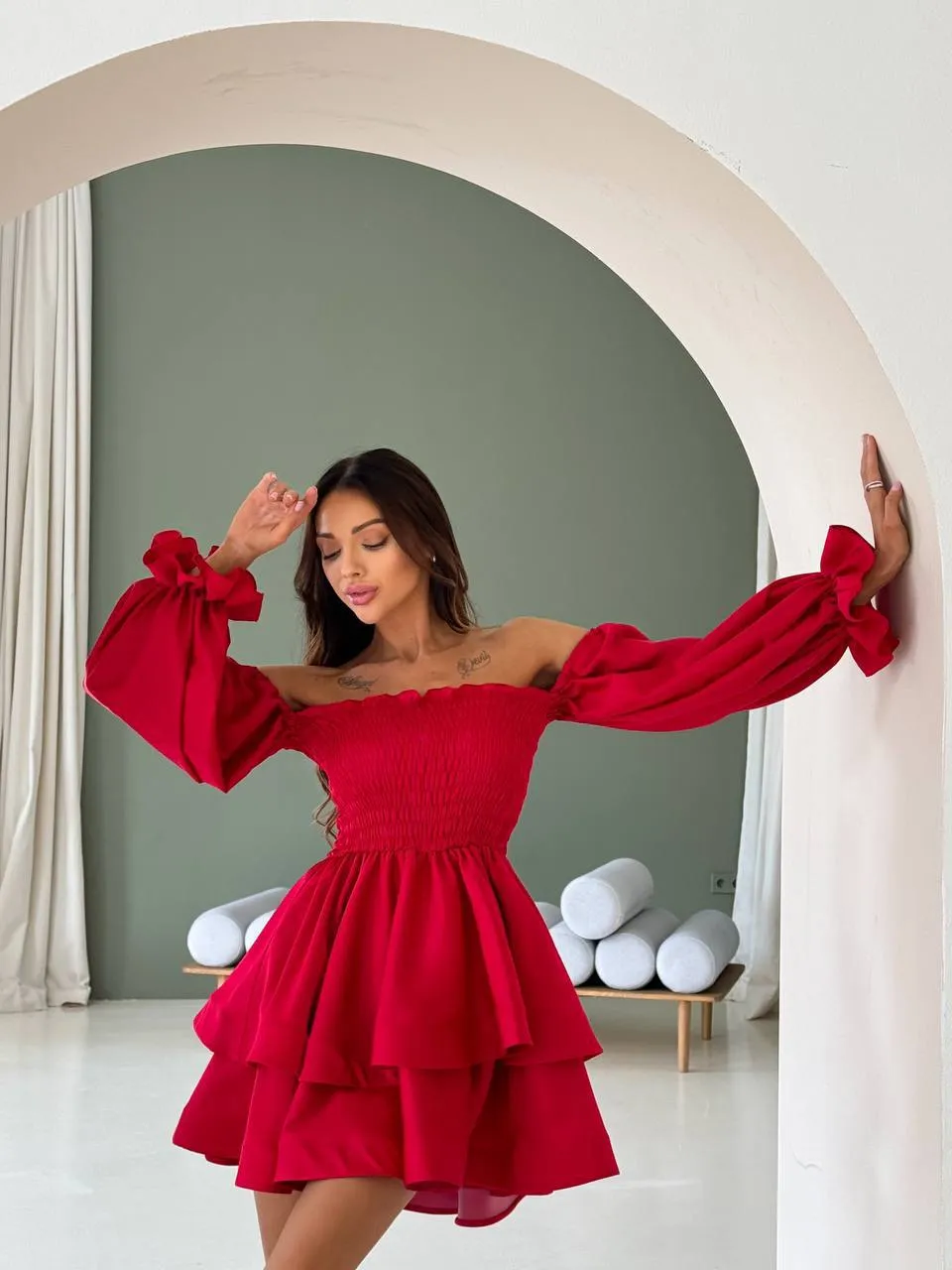 Red mini dress “Vesta”