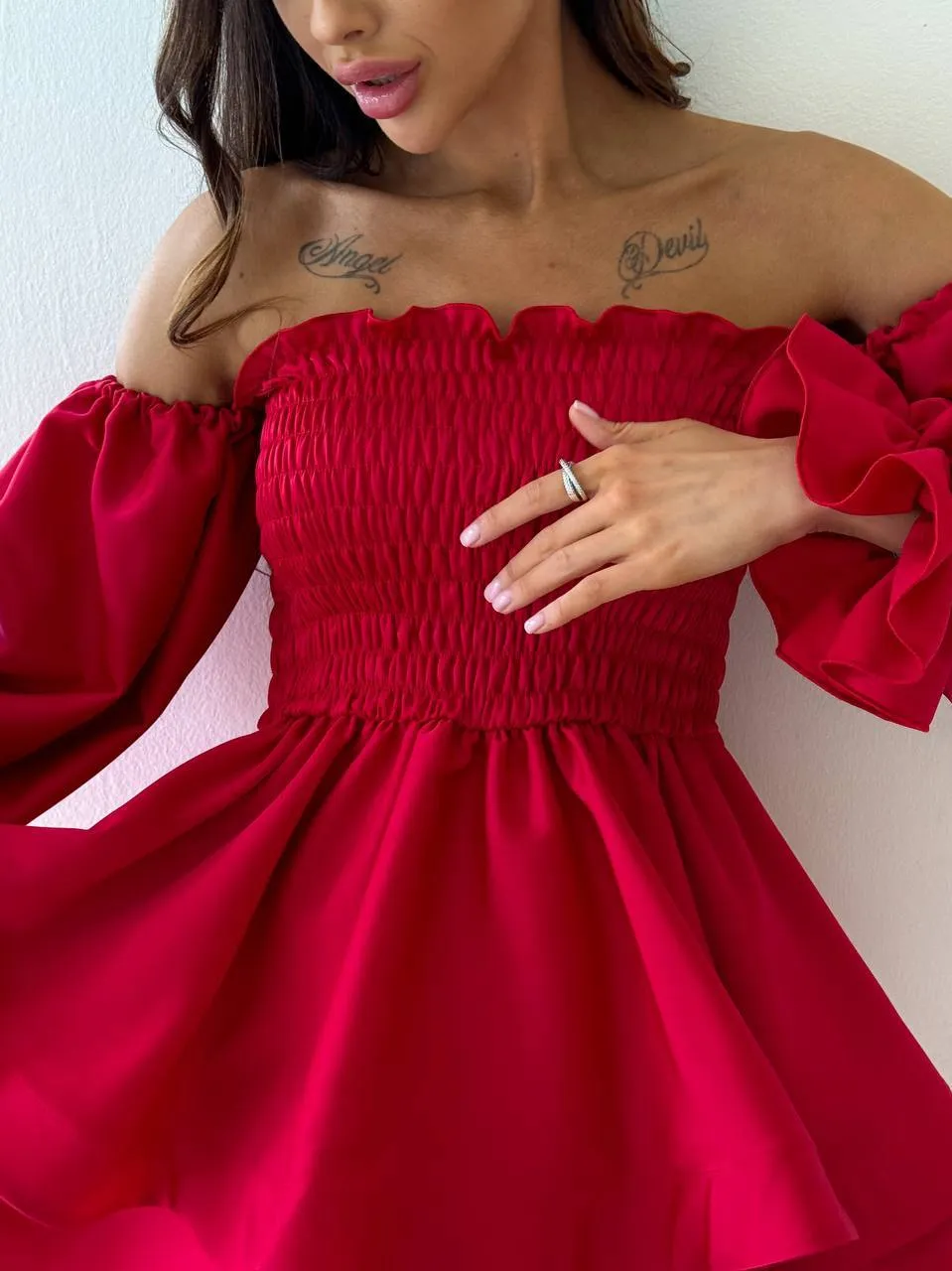 Red mini dress “Vesta”