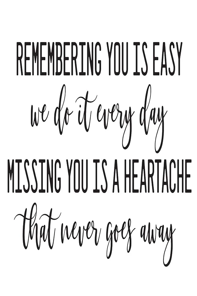 Remembering You is Easy Quote