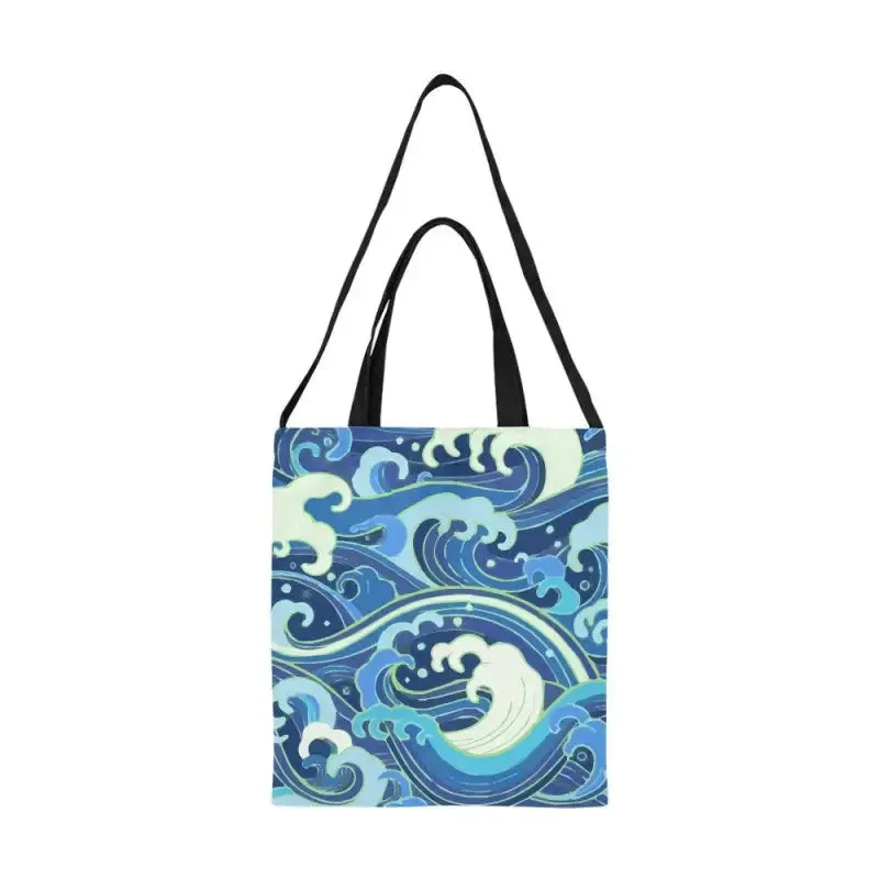 Ride the Waves with This Fun Print Canvas Tote Bag