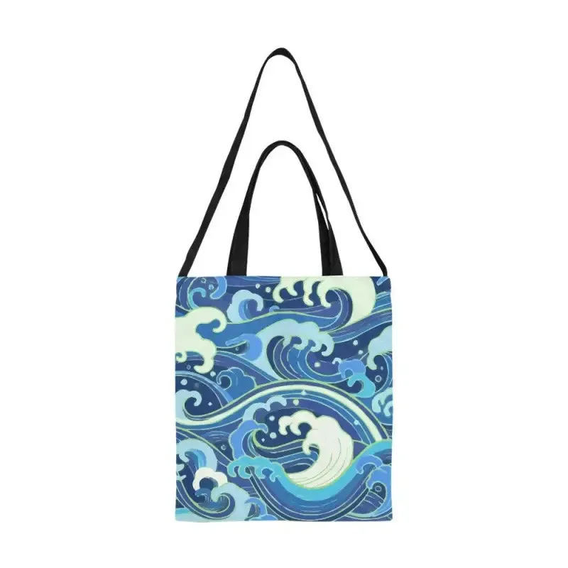 Ride the Waves with This Fun Print Canvas Tote Bag
