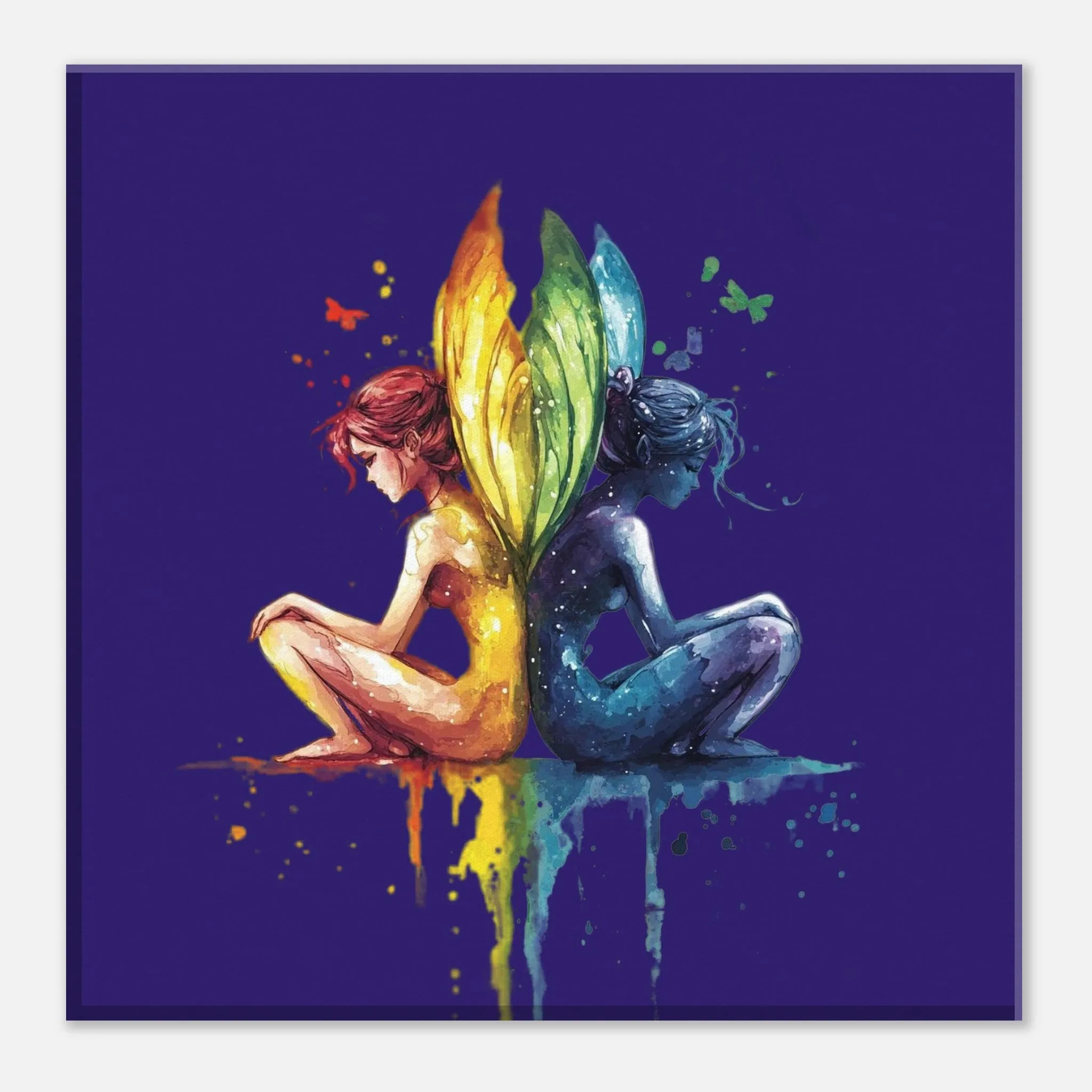 Seiten - Feenkollektion - Leinwand 20x20 cm / 8x8″