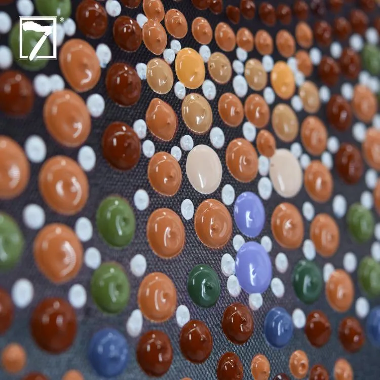 Seven Wall Arts - Handmade Painting - Pixel Dot Lion Ben Heine Digital Circlism 32x40 Inch (80x100cm)