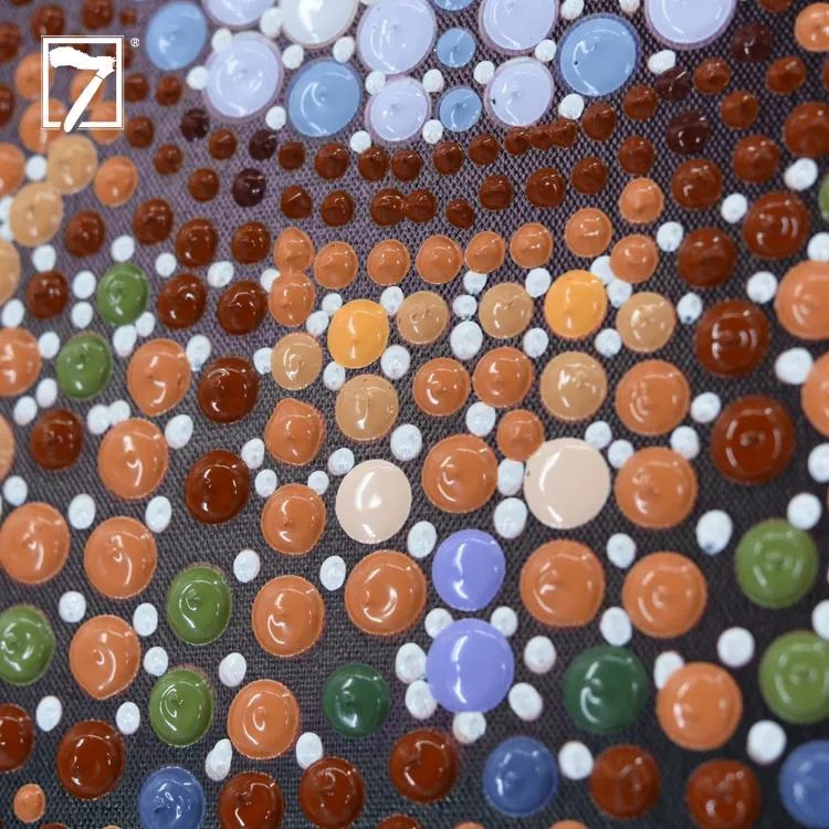 Seven Wall Arts - Handmade Painting - Pixel Dot Lion Ben Heine Digital Circlism 32x40 Inch (80x100cm)