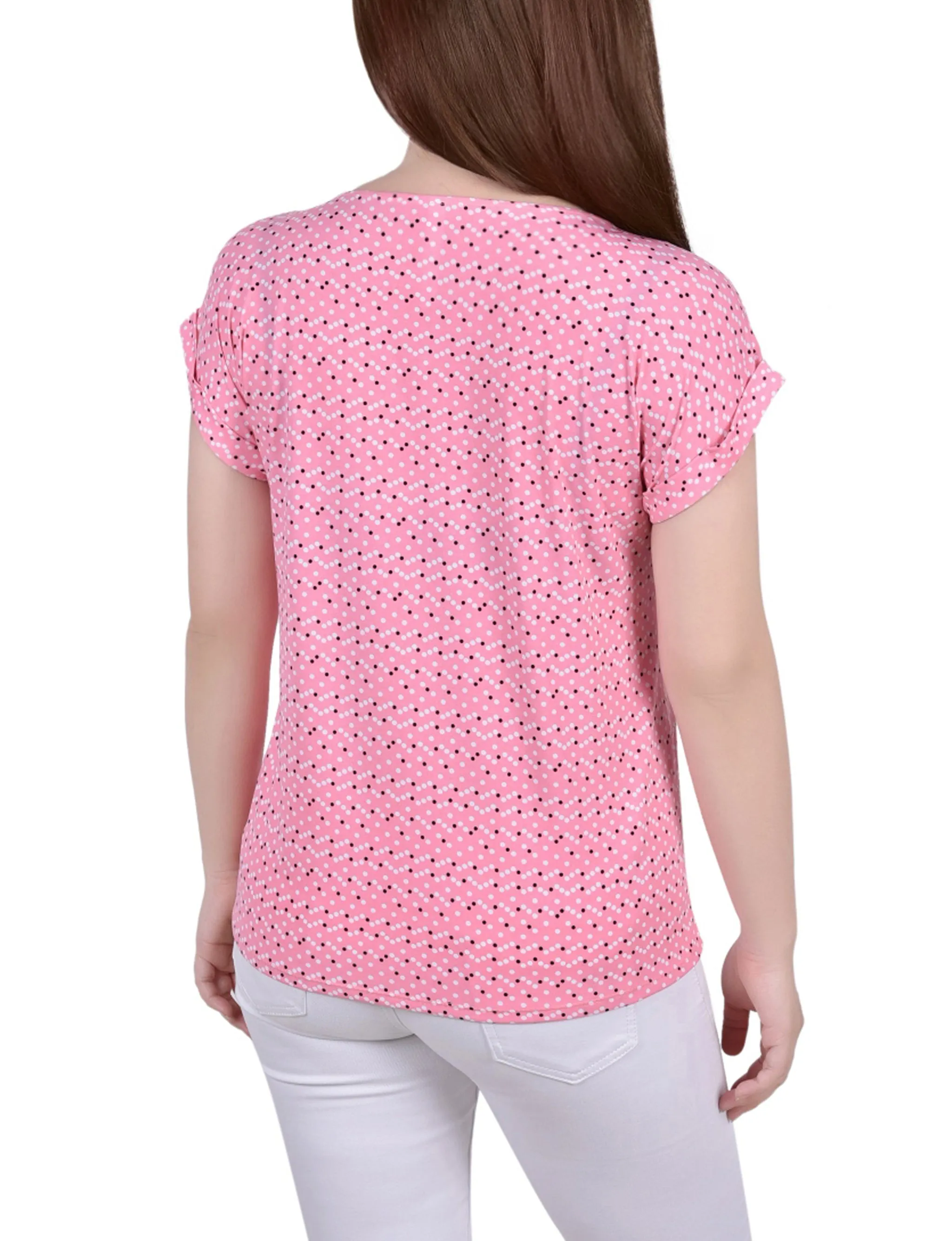 Short Extended Sleeve Zip Top