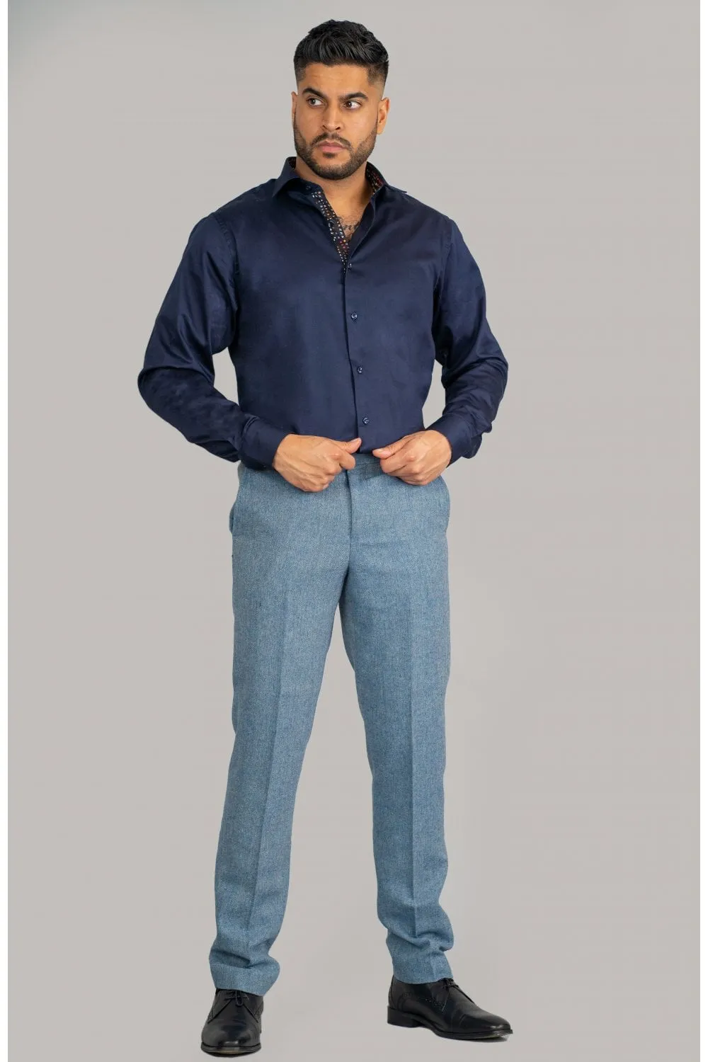 Simson Navy Cotton Shirt