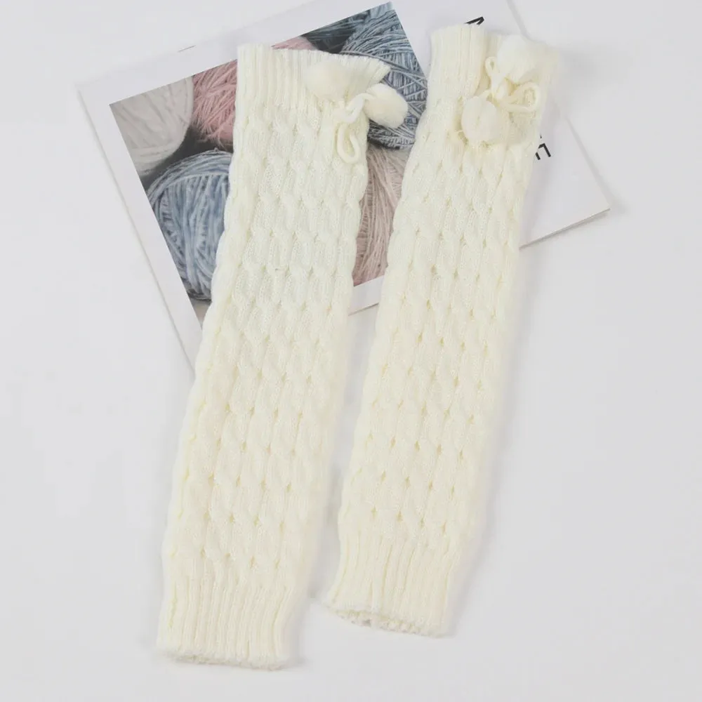 Sohiwoo Winter Women Cute Gloves Kawaii Arm Warmer Knitted Arm Sleeves Casual Soft Girls Goth Clothes Punk Gothic Fashion Gloves