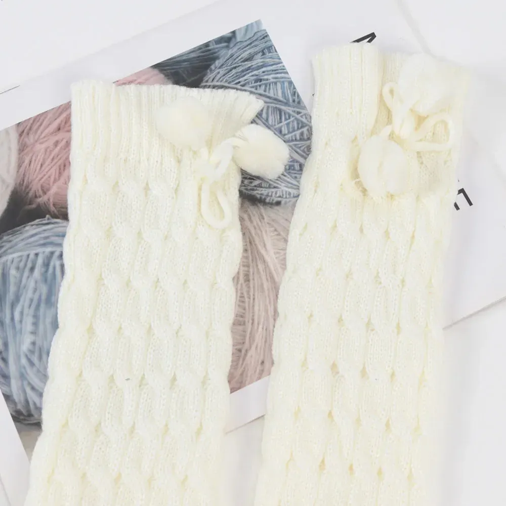 Sohiwoo Winter Women Cute Gloves Kawaii Arm Warmer Knitted Arm Sleeves Casual Soft Girls Goth Clothes Punk Gothic Fashion Gloves