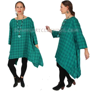 Sunheart Boho Tunic Top Lagenlook Hippie Chic Plus Resort Wear Plus Sml-5x 