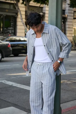 Textured Striped Shacket