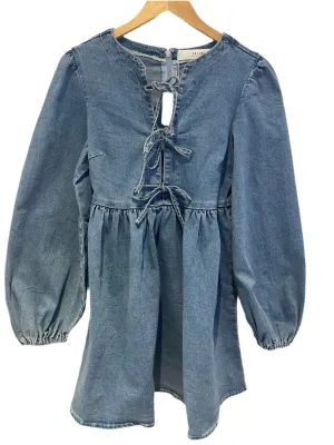 The Rylee Bow Tie Denim Mini Dress