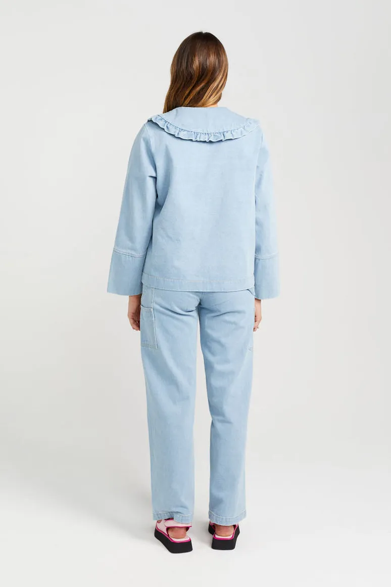 Thing Thing - Embark Denim Shacket, Stone Wash Denim