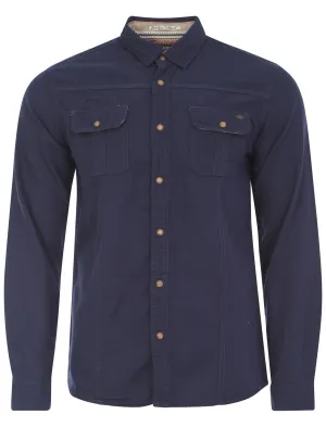 Tokyo Laundry Gallagher navy shirt