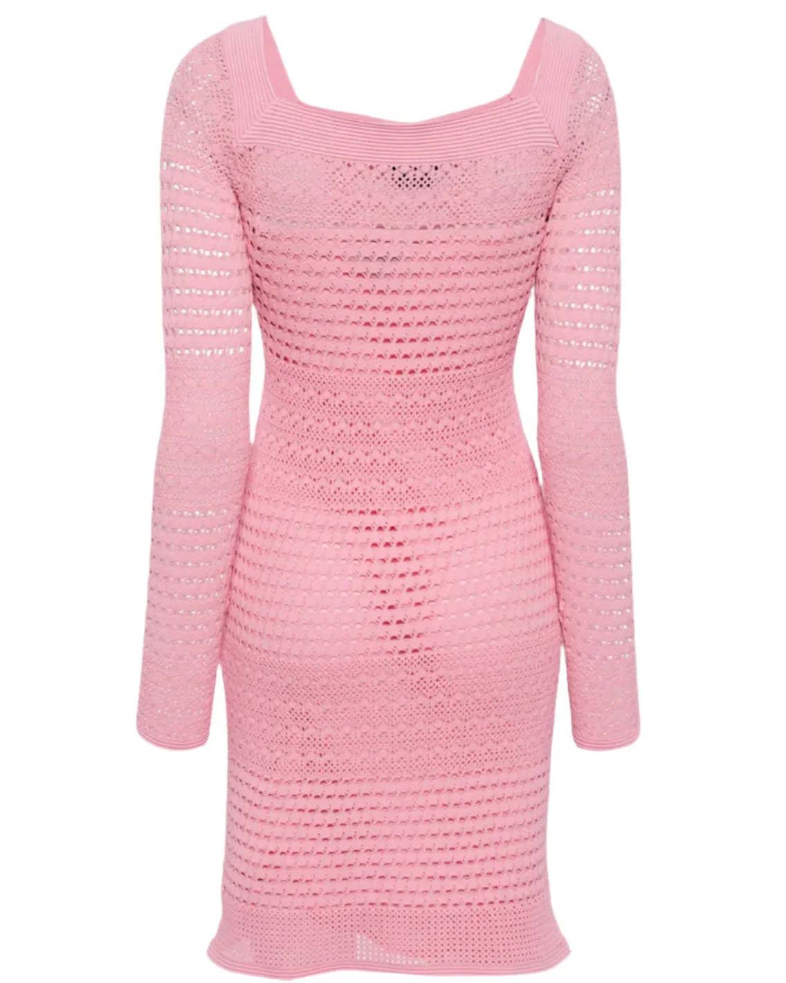 Tom Ford Womens Open Knit Square Neck Mini Dress In Pink