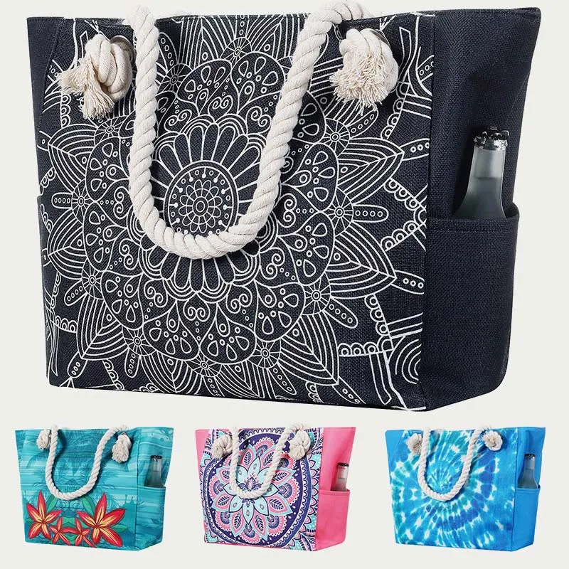 Tote For Daily Use Beach Travel Multi Function Canvas Bag