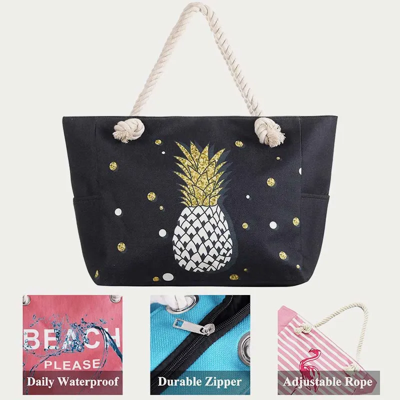 Tote For Daily Use Beach Travel Multi Function Canvas Bag