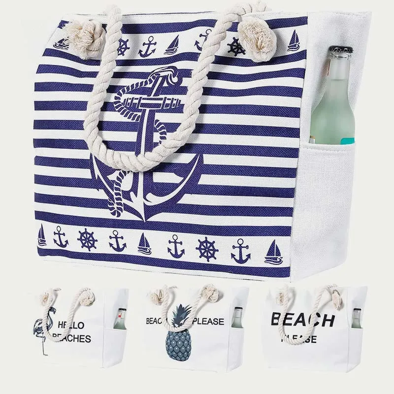Tote For Daily Use Beach Travel Multi Function Canvas Bag