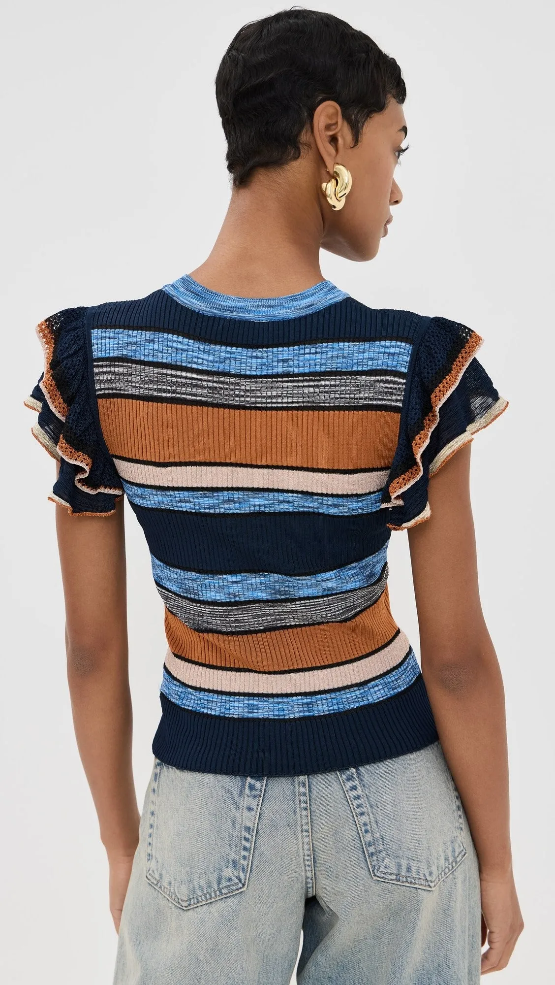 Ul0703 Cecile Top - Adriatic Stripe
