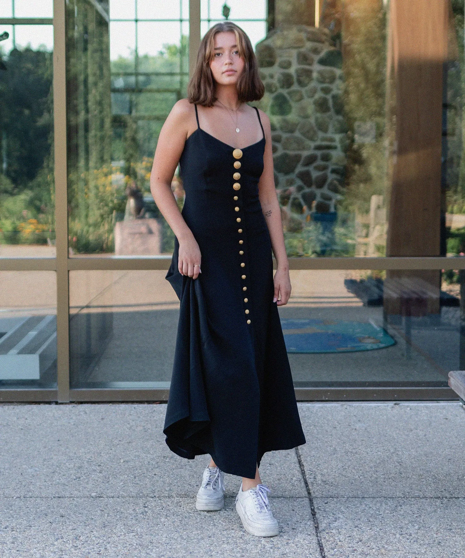 Vintage Button Down Slip Dress